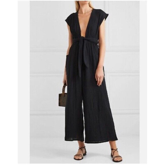 Mara Hoffman Pants - Mara Hoffman Whitney Black Jumpsuit Size 2X